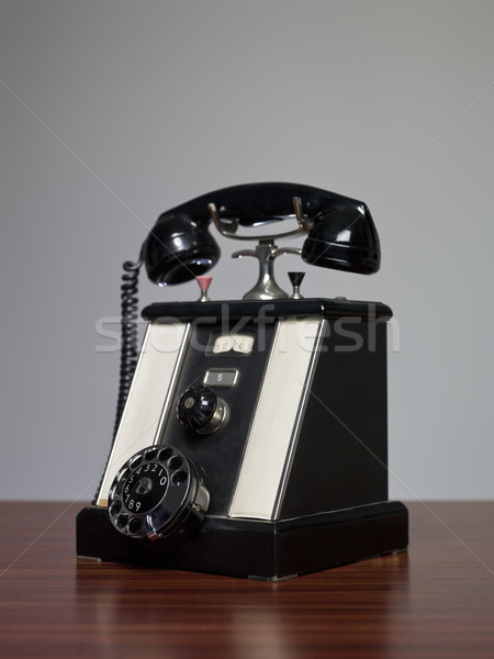 Antigo telefone secretária cinza escritório comunicação Foto stock © gemenacom