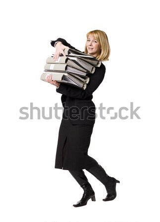 Woman overloaded with work Stock photo © gemenacom