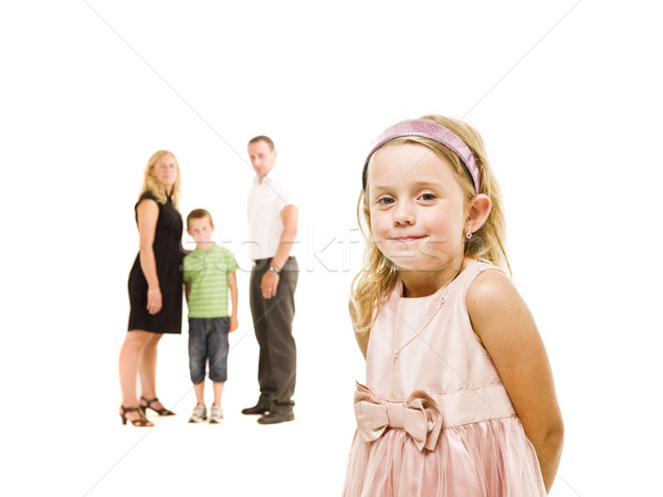 Young girl in front of her family Stock photo © gemenacom