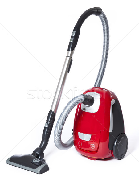 Aspirador de pó vermelho isolado branco reflexão limpador Foto stock © gemenacom