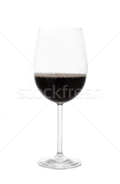 Sticlă sticlă de vin vin alb alcool fundal alb Imagine de stoc © gemenacom
