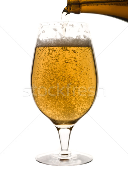 Stok fotoğraf: Bira · alkol · beyaz · arka · plan · renkli · görüntü · ayartma
