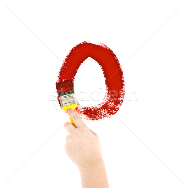 Stock photo: Painting Letter O