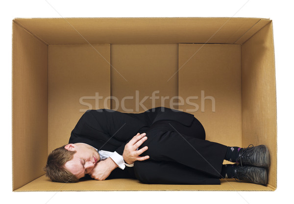 Dormir isolé blanche affaires boîte [[stock_photo]] © gemenacom