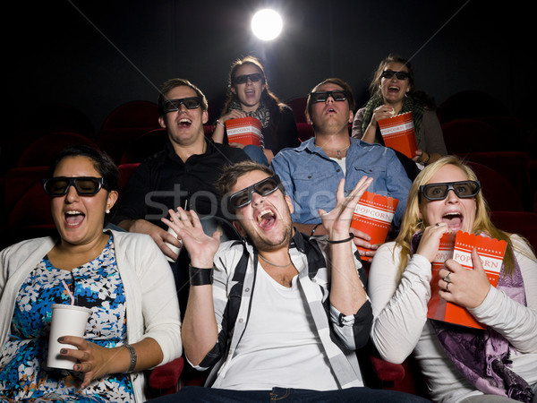 Scared movie spectators Stock photo © gemenacom