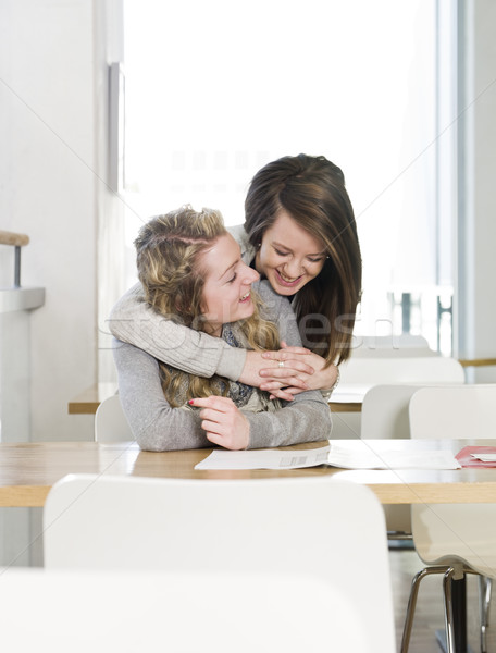 two girls hugging Stock photo © gemenacom