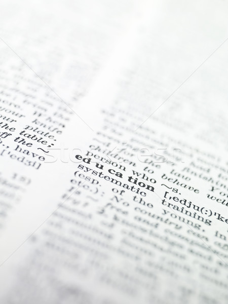 Szó oktatás szótár papír könyv nyomtatott Stock fotó © gemenacom