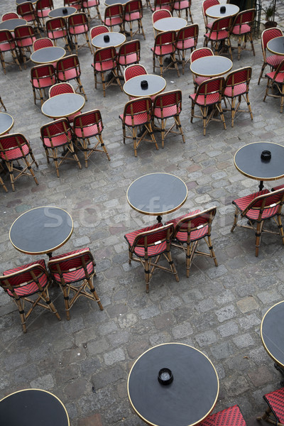 ストックフォト: カフェ · パリ · 無人 · 表示 · レストラン