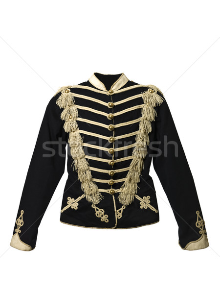 Vintage armée veste isolé blanche hommes [[stock_photo]] © gemenacom