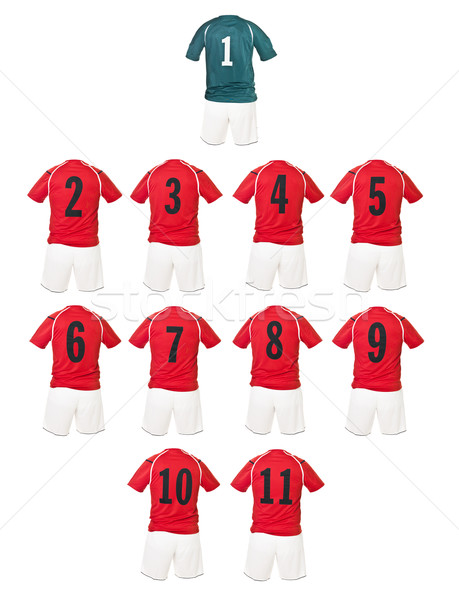 Red Football team shirts Stock photo © gemenacom