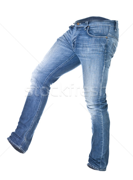 Aislado blanco azul jeans Foto stock © gemenacom
