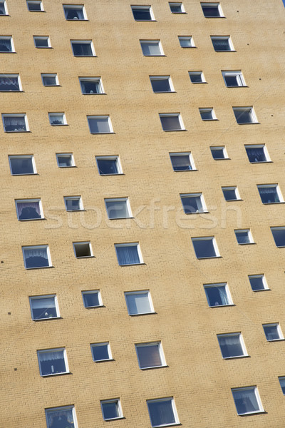 Woon- gebouw full frame huis venster onroerend Stockfoto © gemenacom