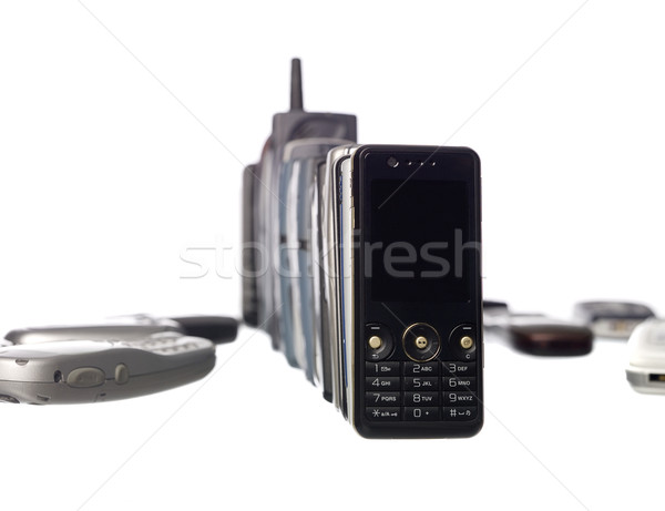 Cellphones in a row Stock photo © gemenacom