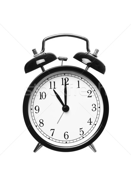 одиннадцать будильник изолированный белый часы фоны Сток-фото © gemenacom