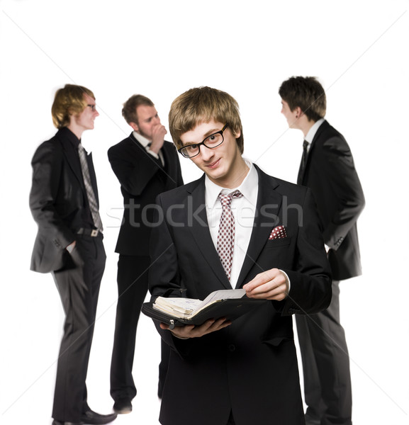 Stock photo: Man watching his calender