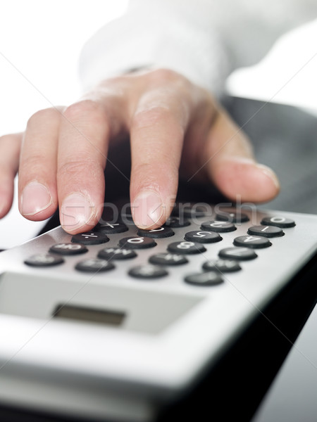 человека финансовых бумаги Финансы успех калькулятор Сток-фото © gemenacom