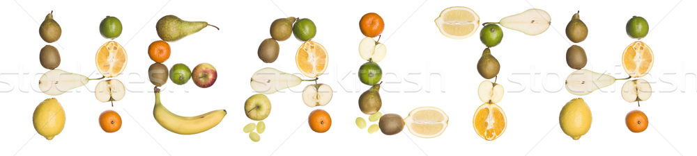 The word 'Health' made out of fruit Stock photo © gemenacom