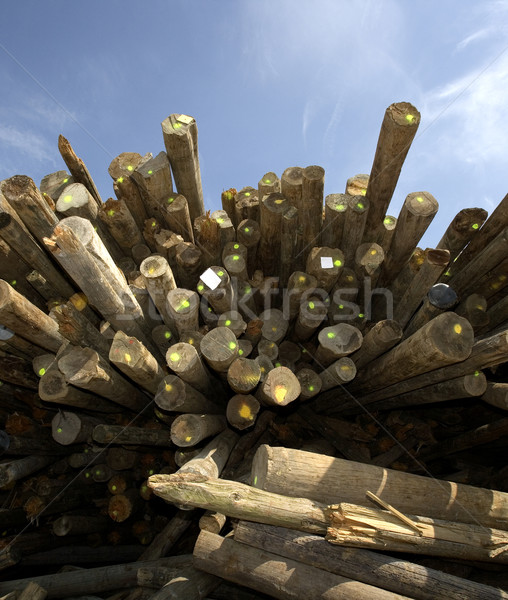 木材 藍天 藍色 材料 棕色 商業照片 © gemenacom