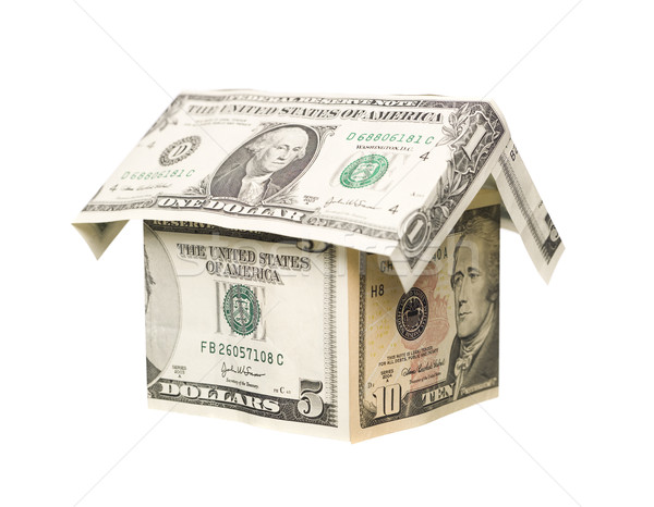 A small house built out of dollar bills Stock photo © gemenacom