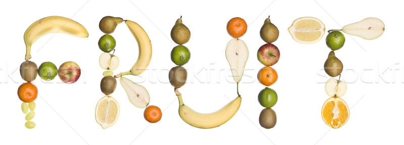 The word 'fruit' made out of fruit Stock photo © gemenacom