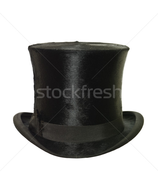 Top hat isoliert weiß Silhouette Fotografie Stock foto © gemenacom