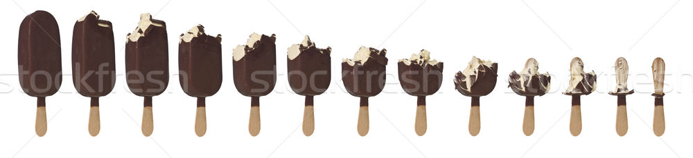 Crème glacée diminuer plus glace sombre manger [[stock_photo]] © gemenacom