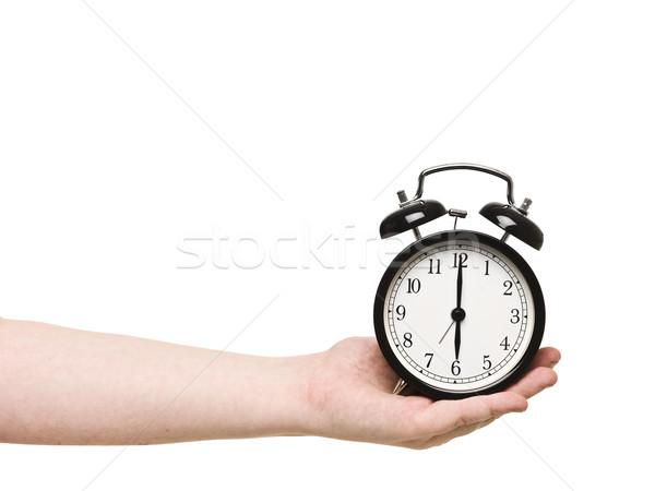 Hand holding alarm clock Stock photo © gemenacom