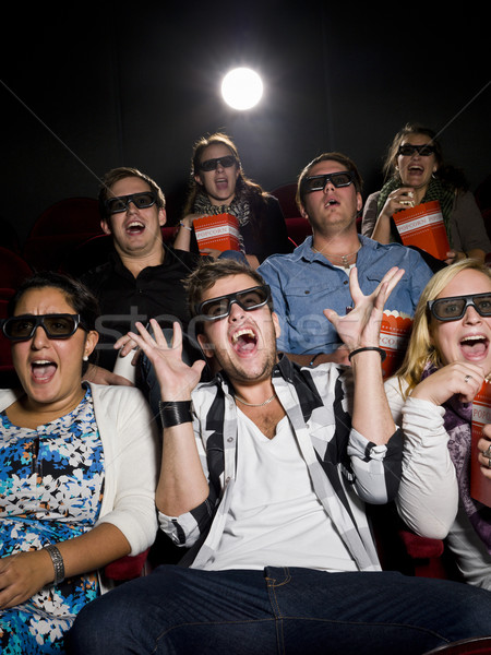 Scared movie spectators Stock photo © gemenacom