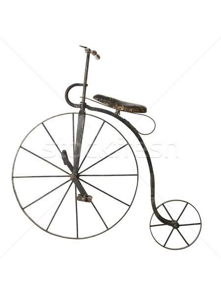 [[stock_photo]]: Vieux · vélo · isolé · blanche · rétro · studio