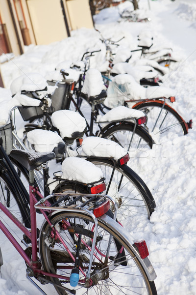 Bicycles at wintertime Stock photo © gemenacom