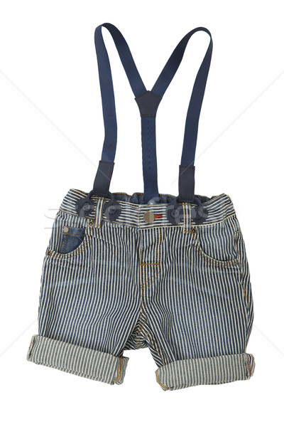 [[stock_photo]]: Jeans · short · isolé · blanche · denim