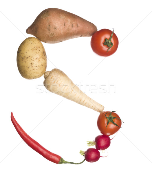 The letter 'S' made out of vegetables Stock photo © gemenacom