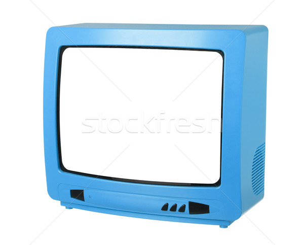 Geïsoleerd tv Blauw witte televisie technologie Stockfoto © gemenacom