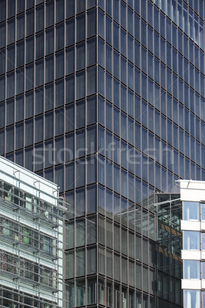 Modernen Bürogebäude Bürogebäude Stadt Fenster blau Stock foto © gemenacom
