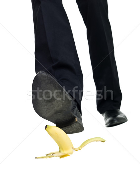 バナナ ピール 孤立した 白 靴 ストックフォト © gemenacom