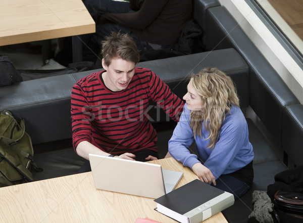 Couple n front of a laptop Stock photo © gemenacom