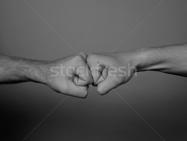 Stock photo: Two men punching