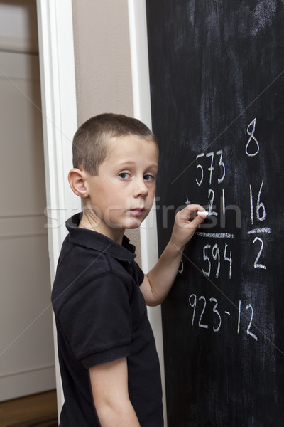 Boy at the blackboard Stock photo © gemenacom