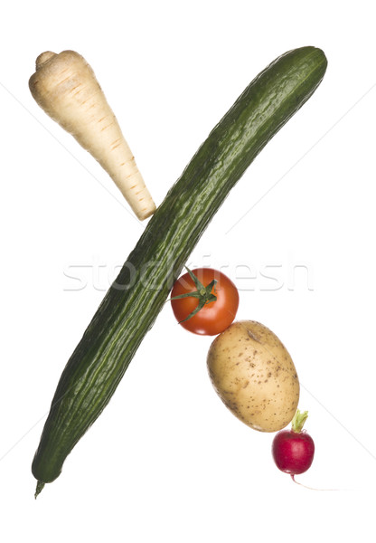 The letter 'X' made out of vegetables Stock photo © gemenacom