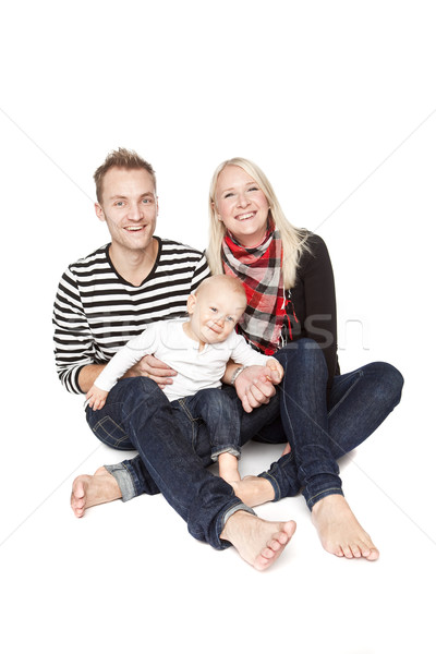 Stock photo: Happy family portrait 