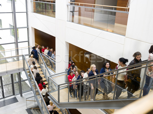 Emberek vár vonal nagyobb csoport család tömeg Stock fotó © gemenacom