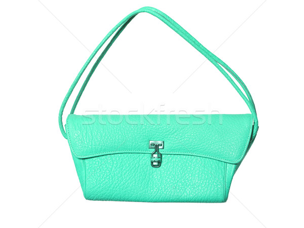 Turquesa bolsa isolado branco moda ouro Foto stock © gemenacom