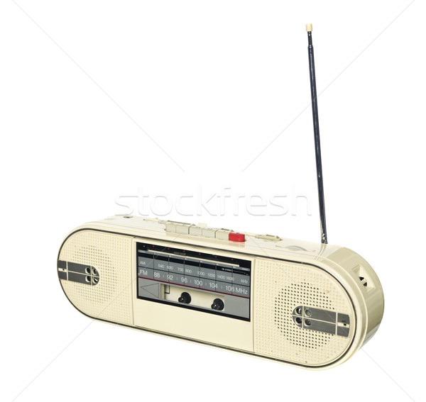 [[stock_photo]]: 1980 · style · radio · isolé · blanche