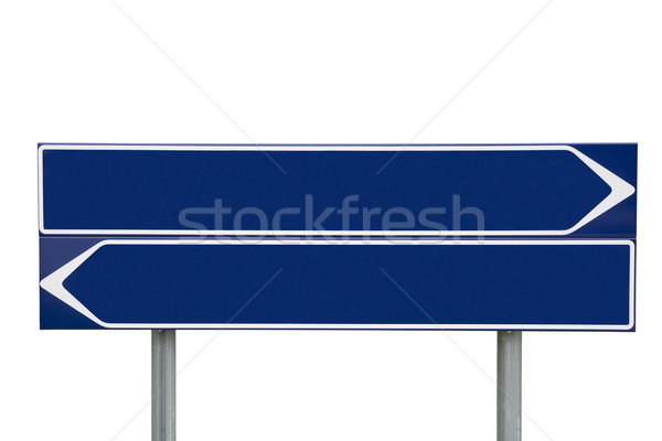 Stock photo: Blue Direction Signs