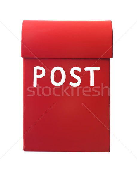 Rosso mailbox isolato bianco ufficio finestra Foto d'archivio © gemenacom