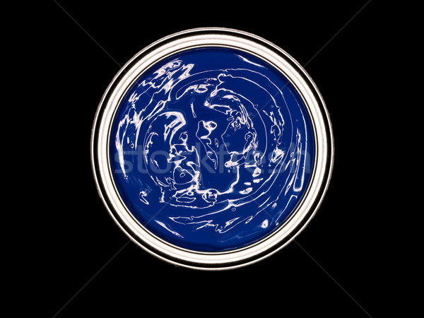 Kék festékes flakon fölött fekete festmény folyadék Stock fotó © gemenacom