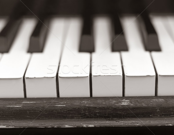 Piano gebroken macro fotografie Stockfoto © gemenacom