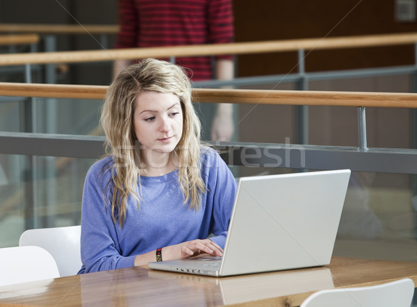 Girl with a laptop Stock photo © gemenacom