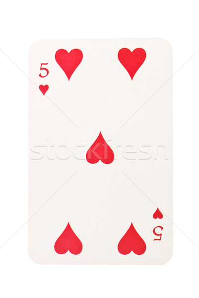 Five of Hearts Stock photo © gemenacom