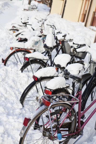 Bicycles at wintertime Stock photo © gemenacom